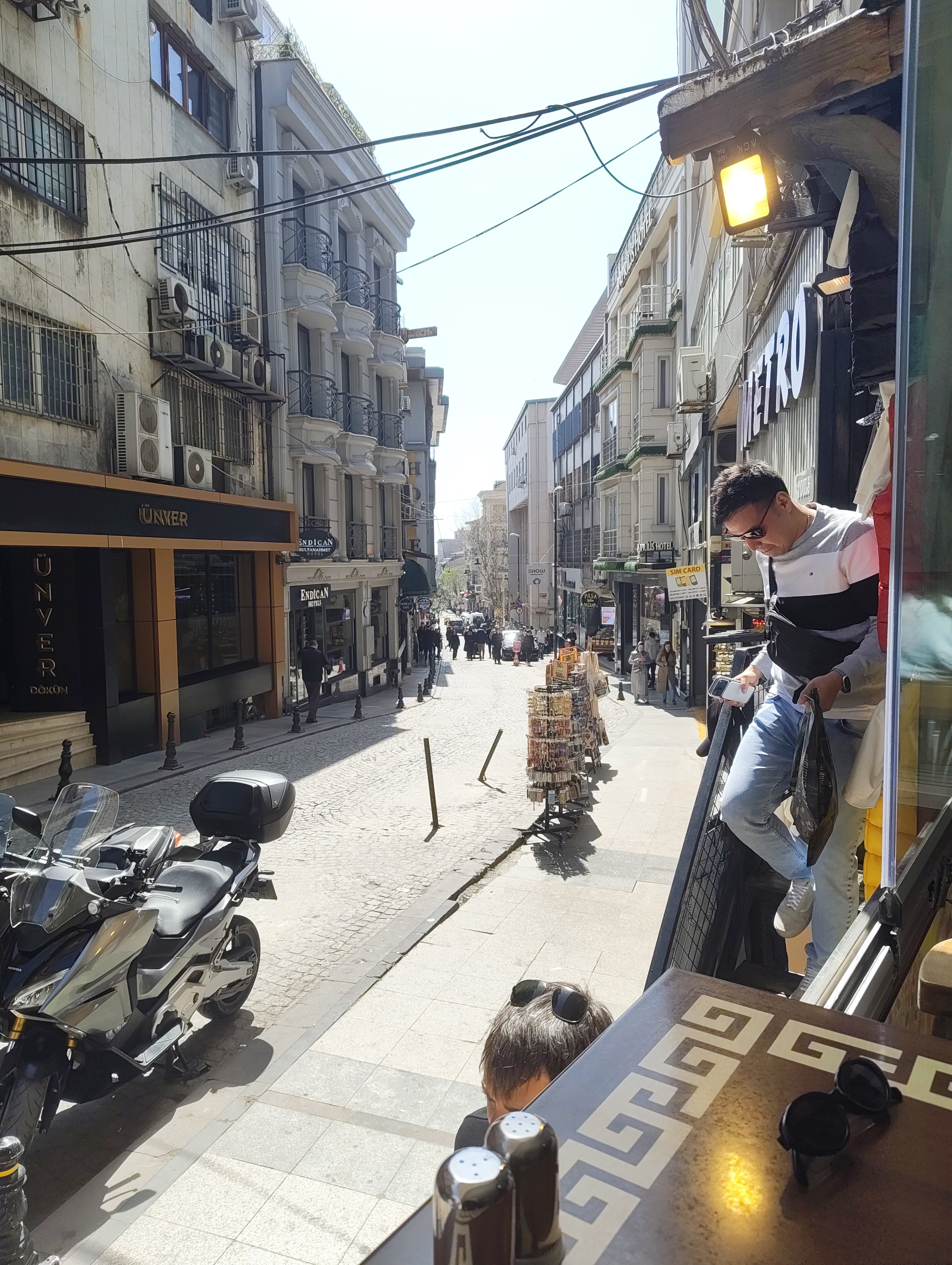 Wires on the street.